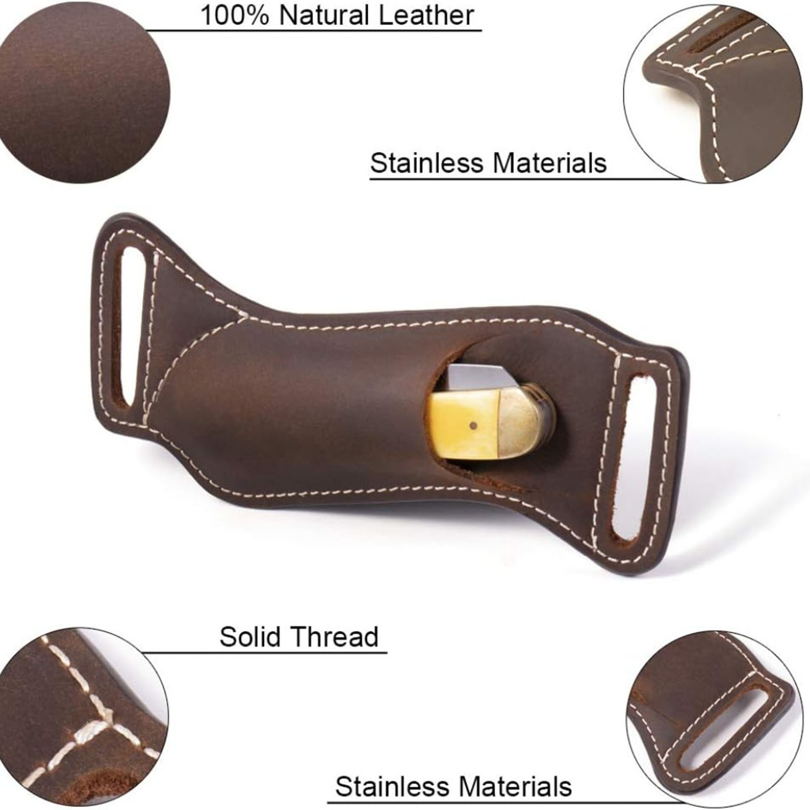 1 шт. Складной нож в кожаном ч – обзор и цена Leather Edc. Carry Pouch